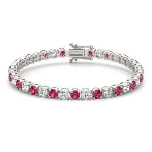 Ruby Classic Alternating Tennis Bracelet image, 