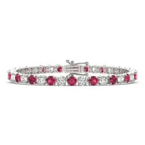 Ruby Classic Alternating Tennis Bracelet image, 