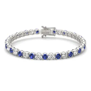 Sapphire Classic Alternating Tennis Bracelet image, 