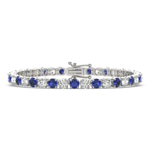 Sapphire Classic Alternating Tennis Bracelet image, 