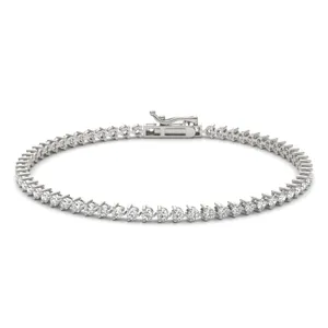 Three-Prong Basket Tennis Bracelet image, 