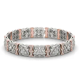 Pavé Signature Two Toned Tennis Bracelet image, 