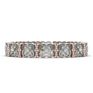 Pavé Signature Two Toned Tennis Bracelet image, 