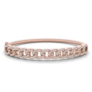 Accented Chain Link Bangle Bracelet image, 