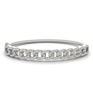 Accented Chain Link Bangle Bracelet image, 