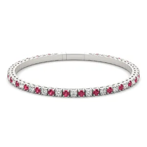 Ruby Flexible Eternity Bangle Bracelet image, 