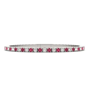 Ruby Flexible Eternity Bangle Bracelet image, 