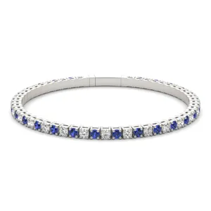Sapphire Flexible Eternity Bangle Bracelet image, 