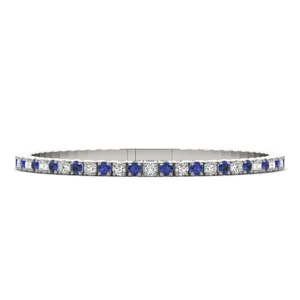 Sapphire Flexible Eternity Bangle Bracelet image, 