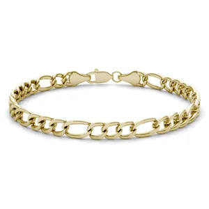 Semi-Solid Figaro Link 8.5 in. Chain Bracelet 5.8mm image, 