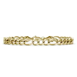 Semi-Solid Figaro Link 8.5 in. Chain Bracelet 5.8mm image, 