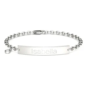Personalized Block Bar Bracelet image, 