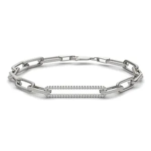 Accented Pavé Chain Link Bracelet image, 