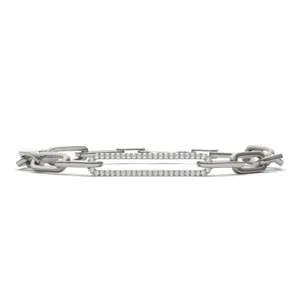 Accented Pavé Chain Link Bracelet image, 