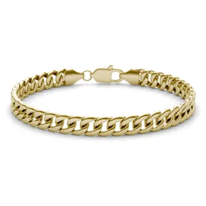 Semi-Solid Miami Cuban Link 9 in. Chain Bracelet 9.3mm image, 