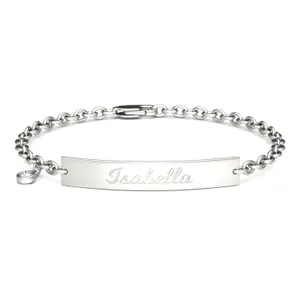 Personalized Script Bar Bracelet image, 