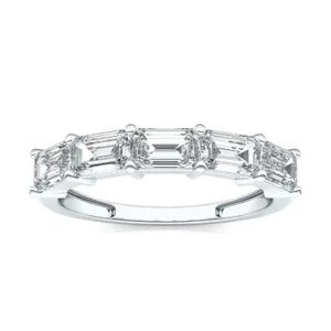 Emerald East-West Five-Stone Band image, 