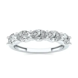 Oval East-West Five-Stone Band image, 