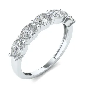 Oval East-West Five-Stone Band image, 