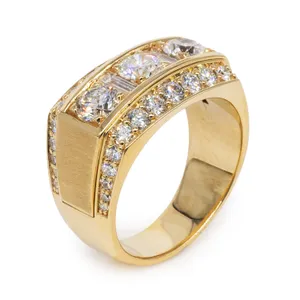 3.14 CTW Three-Stone Accented Men's Ring image, 3.14 CTW Three-Stone Accented Men's Ring