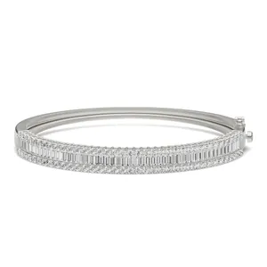 Baguette and Round Diamond Bangle Bracelet Essentials image, 