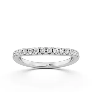 Prong Set Round Wedding Band image, 