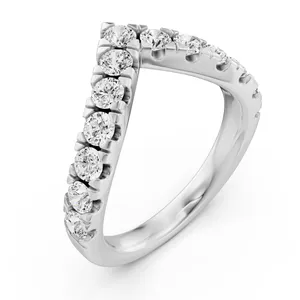 Chevron Round Wedding Band image, Chevron Round Wedding Band