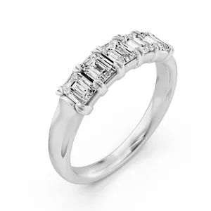 Five Stone Emerald Anniversary Band image, 