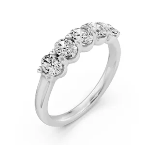 Five Stone Oval Anniversary Band image, 