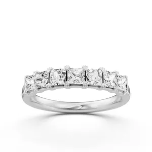 Seven Stone Princess Anniversary Band image, 