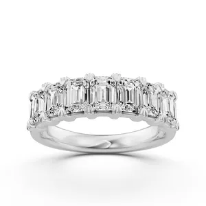 Seven Stone Emerald Anniversary Band image, 