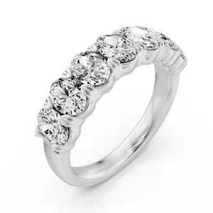 Seven Stone Oval Anniversary Band image, 