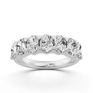 Seven Stone Oval Anniversary Band image, 
