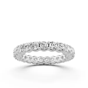 Round Shared Prong Eternity Band image, 