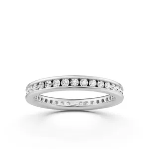 Round Channel Set Eternity Band image, 