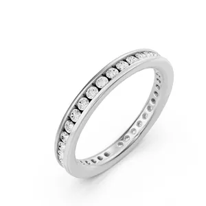 Round Channel Set Eternity Band image, 