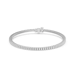 Channel Set Round Tennis Bracelet image, 