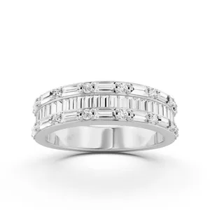 Three Row Baguette and Round Fashion Band image, 