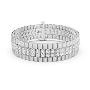 Men's Railroad Round Fashion Bracelet image, 