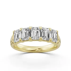 Five Stone Emerald Anniversary Band Essentials image, Five Stone Emerald Anniversary Band Essentials