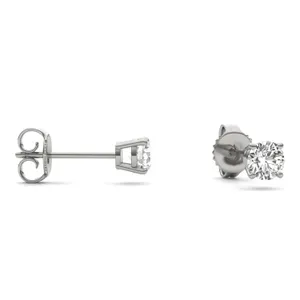 Round Brilliant Four-Prong Basket Stud image, 