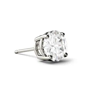 Round Brilliant Four-Prong Basket Single Stud image, 