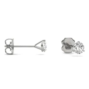 Round Brilliant Three-Prong Martini Stud image, 