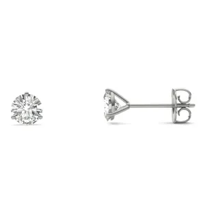Round Brilliant Three-Prong Martini Stud image, 