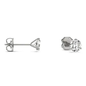 Round Brilliant Three-Prong Martini Stud image, 