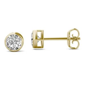 Round Brilliant Bezel Stud image, 