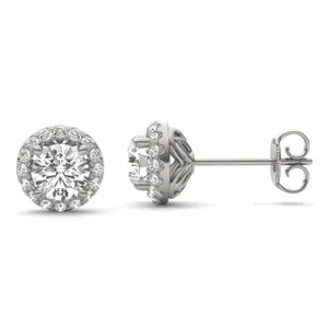 Round Brilliant Signature Halo Stud image, 