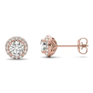 Round Hearts & Arrows Signature Halo Stud image, 