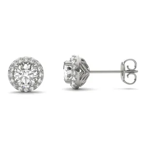 Round Hearts & Arrows Signature Halo Stud image, 