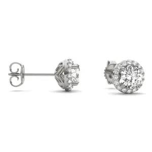 Round Hearts & Arrows Signature Halo Stud image, 